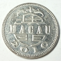 【マカオ】1パタカ硬貨 2010年 約26mm (1)_画像2