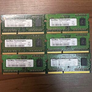 6枚 PC3-12800S (DDR3-1600) 4GB SO-DIMM 204pin ノートPC用メモリ
