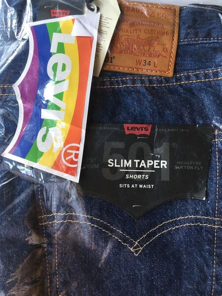 【Levi's/リーバイス】501 Cut Off ShortsレインボーW34(未使用・未着用品)