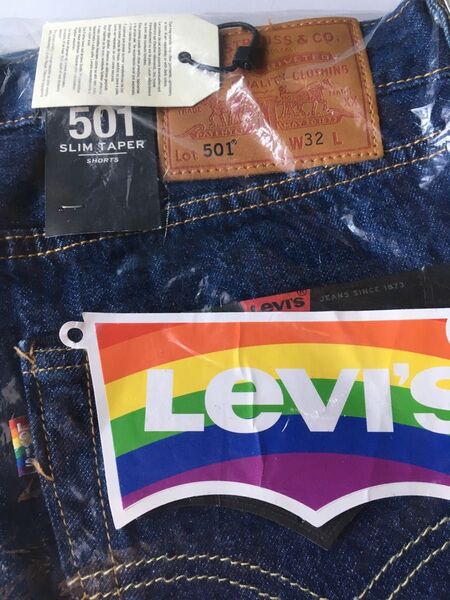 【Levi's/リーバイス】501 Cut Off ShortsレインボーW32(未使用・未着用品)