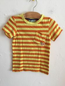 【送料無料】中古 hakka kids ハッカ キッズ 半袖Tシャツ 牛 刺繍 サイズ100