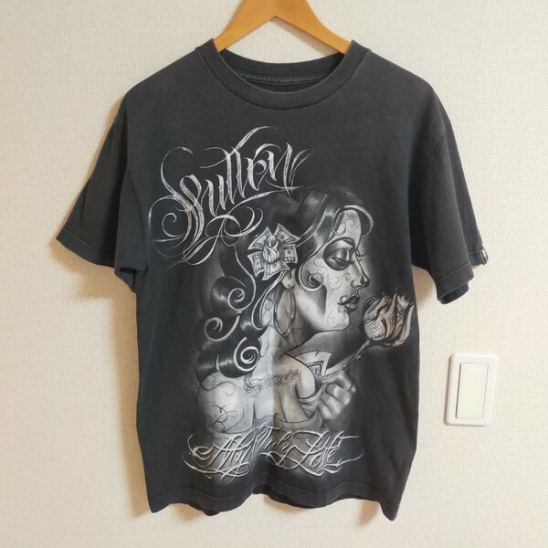 SULLEN ART COLLECTIVE 半袖Tシャツ ルード バイカー 90s OLD ヴィンテージ M ブラック(黒）