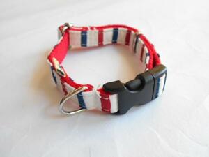  small size dog Ferrie k* tricolor border color necklace red -S ~10 kilo 