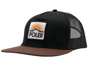 Poler Mountain Rainbow Patch Trucker Hat Cap Black キャップ