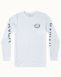 RVCA Island Hex Long Sleeve T-Shirt White XL Tシャツ