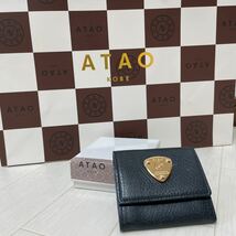 ATAO アタオ アテナ エイボン コインケース 小銭入れ 本革 レザー ネイビー 未使用_画像1