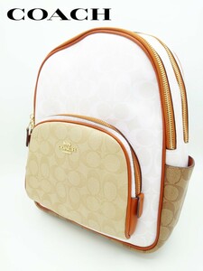 [ new goods ]COACH rucksack bag pack signature white 