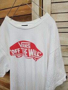 VANS バンズ ビックロゴ Tシャツ 半袖 ホワイト 白 size L