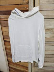 チャンピオン/Champion フーディ ロングTシャツ ロンT 長袖 パーカー レディース size M ホワイト 白