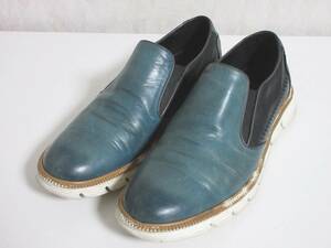 LANVIN en Blue ランバンオンブルー スリッポン レザー シューズ メンズ 26 1/2　irmri hj865