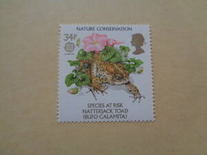  England stamp 1986 year environment protection series ( Protection of the Environment)Natterjack Toad nutter Jack hikiga L 34P