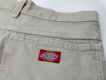 ～90s Jamaica製 DICKIES ペインターパンツ TALON W30 材料 USA製 ディッキーズ タロン ベージュ タロン ビンテージ_画像6