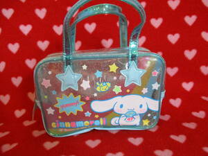 ■ミニ ビニール Bag【シナモロール/シナモン 小鳥さん 47 スイーツ アイス 】スポーツバッグ型 クリア ラメ cinnamoroll Sanrio SMILES