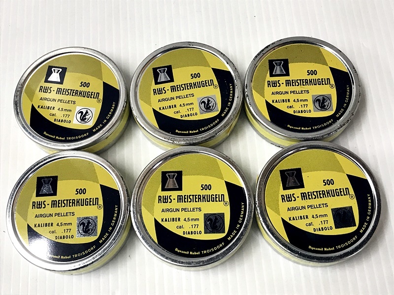 福岡)未開封 空気銃 弾 ペレット RWS MEISTERKUGELN 4.5mm 500入 10缶