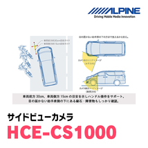 アルパイン / HCE-CS1000　助手席側確認用サイドビューカメラ　ALPINE正規販売店_画像7