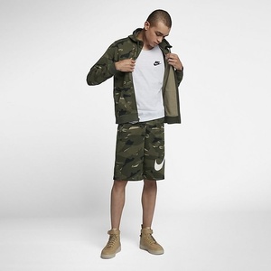  tag equipped L size camouflage store complete sale Nike French Terry Club CAMO full Zip f-ti short pants setup duck 