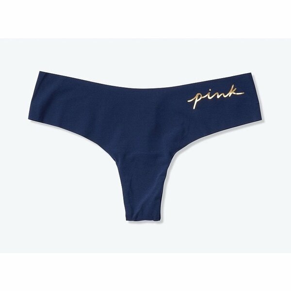 Victoria's Secret ヴィクトリア シークレット PINK ノーショウ ソング パンティー Tバック ショーツ Navy 未開封品 送料無料