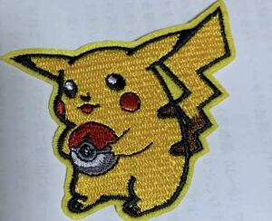 ポケモン　ピカチュウ　アイロン　刺繍　ワッペン　モンスターボール