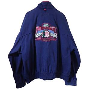 Sportswear1998 Lsize 90sUSA製 春秋 ジャケット アーム太め IPRA Rodeo前後刺繍入り ジャンパー スウィングトップ風古着