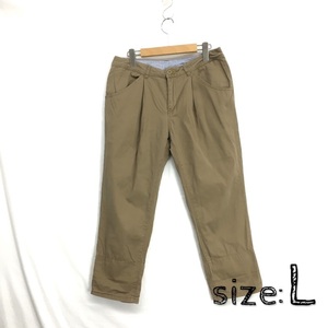 HZ9506★Dickies : 1タック クロップドパンツ★L★ベージュ ディッキーズ