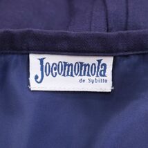 Jocomomola ホコモモラ シビラ 通年 刺繍デザイン♪ ギャザー フレア スカート Sz.42　レディース ネイビー　D3B00320_5#R_画像8