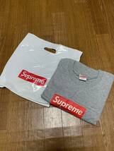 未使用品 Supreme シュプリーム ボックスロゴ Tシャツ グレー 半袖シャツ Mサイズ_画像1