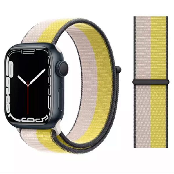 Apple Watch アップルウォッチ バンド ベルト　ナイロン【38/40/41】レモンカラー