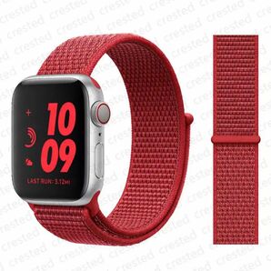 Apple Watch アップルウォッチ バンド ベルト　ナイロン【38/40/41】レッド