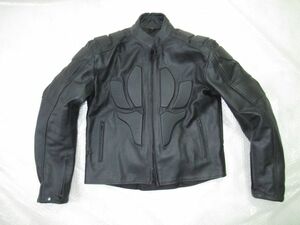 SRAIMOTOスライモト　ライダースジャケット XLサイズ レザー/革/ブラック黒/プロテクター付き　革ジャン　ジャンパー