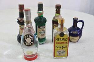 S22③【古酒】KOTOBUKIYA HERMES 小瓶6本セット VODKA・ DRY GIN 180ml リキュール 4本