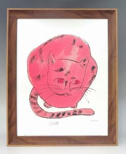 新品☆額付アートポスター★絵画☆andy warhol★アンディ・ウォーホル☆猫☆Cat from 25 Cats☆アメリカンポップアート◎188