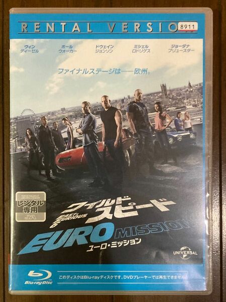 Blu-ray Disk ワイルドスピード EURO MISSION FAST&FURIOUS 6 ※レンタル落ち