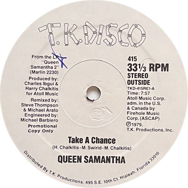 Queen Samantha - Take A Chance / Sweet San Francisco