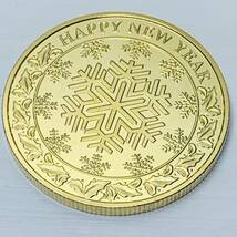 GU24欧米記念メダル クリスマス サンタクロース 雪　幸運コイン 美品 外国硬貨 海外古銭 コレクションコイン 貨幣 重さ約23g_画像5
