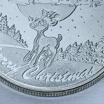GU27-1欧米記念メダル クリスマス サンタクロース 鹿 プレゼント 幸運コイン 美品 外国硬貨 海外古銭 コレクションコイン 貨幣 重さ約29_画像4