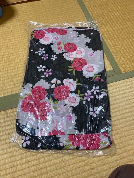 浴衣★黒花柄