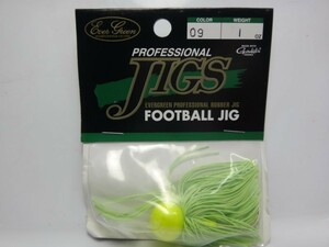 EverGreen PROFESSIONAL JIGS PJF 1oz #09 そのまま使える プロフェッショナルジグ フットボール サイトフィッシングSP JIG番長 菊元俊文