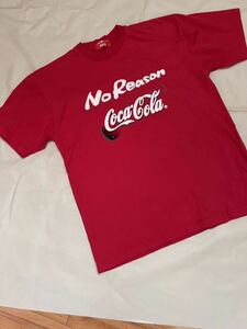 コカコーラ　赤　Tシャツ　メンズ　men's M 綿100 コットン100