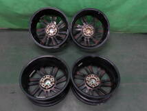 ☆　ホイール　4本　MANARAY SPORT　マナレイスポーツ　18インチ　18×7J　+48　PCD114.3　5H　ブラックポリッシュ　☆_画像2