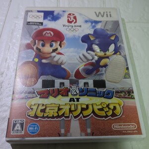 【Wii】 マリオ&ソニック AT 北京オリンピック 取扱説明書なし 盤面にすりきずがあります。