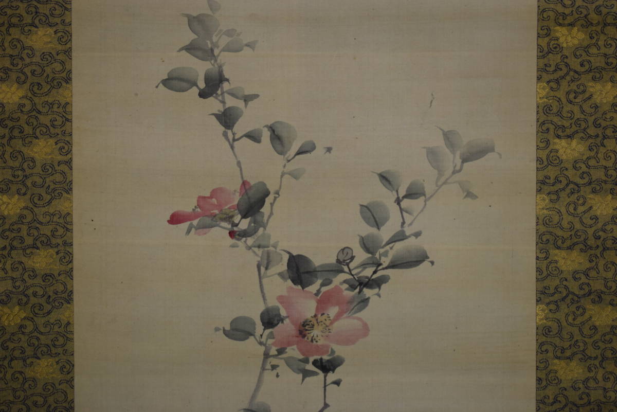 [Œuvre authentique]/Shodo/Hanagasan/Hotei-ya parchemin suspendu HE-724, peinture, Peinture japonaise, fleurs et oiseaux, oiseaux et bêtes