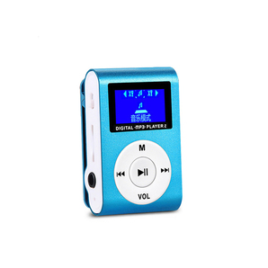 MP3プレーヤー アルミ LCDスクリーン付き クリップ microSD式 MP3プレイヤー ブルーｘ１台*送料無料定形外の画像8