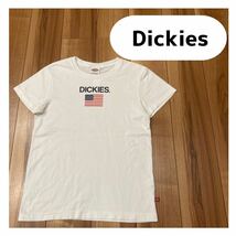Dickies ディッキーズ 半袖 Tシャツ プリント ビッグプリント USA デカロゴ レディース サイズM 玉mc1538_画像1