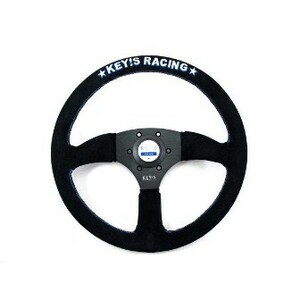 e- tea si- all-purpose steering gear DRIFT type SEMI DEEP MODEL black suede / black leather atc KEY'S RACING
