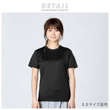 ☆ 001.ホワイト ☆ Lサイズ tシャツ 半袖 通販 Tシャツ カットソー メンズ レディース SS S M L LL 大きいサイズ 無地 ユニフォーム 3.5_画像4