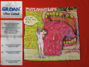 ★Lサイズ【The FLAMING LIPS/フレーミングリップス】GILDAN/ギルダン社ボディ/【ゆうパケットなら送料無料】FREAL-OUT YES!2014/Tシャツ★