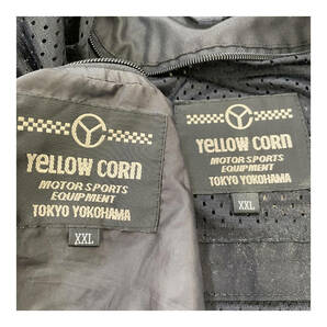 【即決】 YELLOW CORN TITANIUM MAX イエローコーン チタニウム マックス ライダースジャケット メッシュ XXLサイズ ブラック系 2578-100の画像7