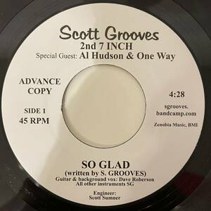 【7インチ レコード】Scott Grooves 「So Glad / Oceans Of Thoughts And Dreams」From The Studio Of Scott Grooves 2nd 7 INCH