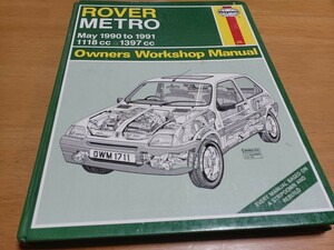 # rare Rover metro# partition nzHaynes ROVERme Toro 1990Y5M-1991/1118.1397CC owner's Work shop manual wiring diagram attaching manual service book 