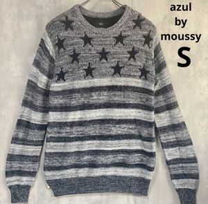 アズール　AZUL by moussy ニット　綿53% S 星